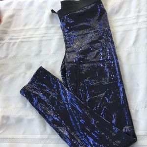 F21 XXI Navy Blue Sequin Leggings